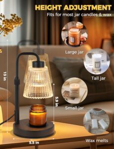 GODONLIF Candle Warmer Lamp with Cycle Timer, Birthday Gifts for Women Mom Her, House Warming Gifts New Home Room Decor, Wax Melt Warmer for Jar Candles with 2 Bulbs 